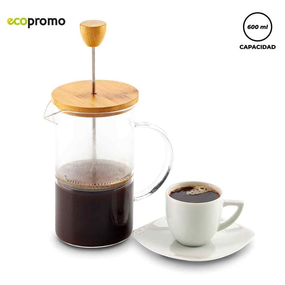 Cafetera en Vidrio y Bambú 600ml - imagen 1