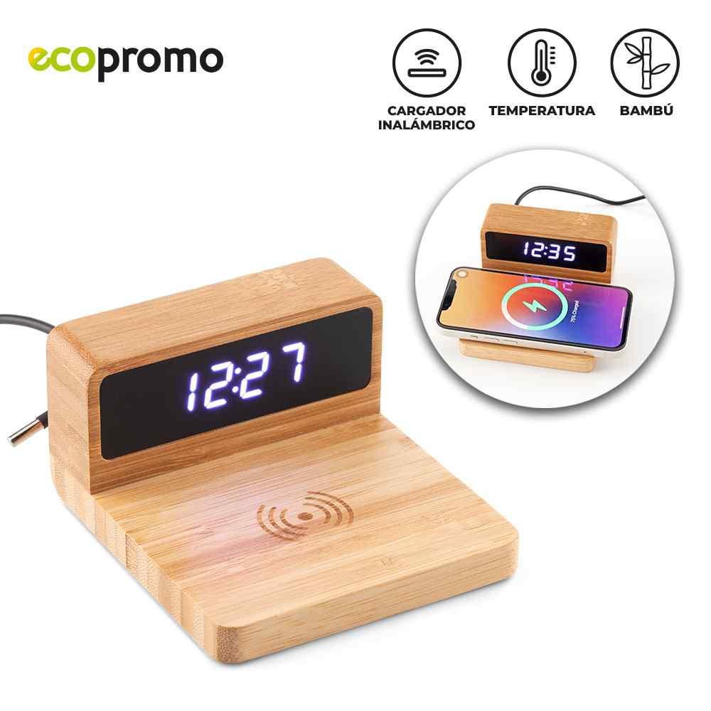Cargador Inalámbrico Bamboo Clock - imagen 1