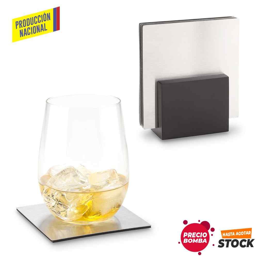 Juego Portavasos en Acero Inoxidable - Produccion Nacional - Precio Bomba - imagen 1