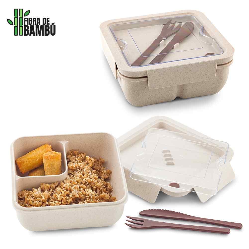 Portacomidas Con Cubiertos Eco Davis - imagen 1