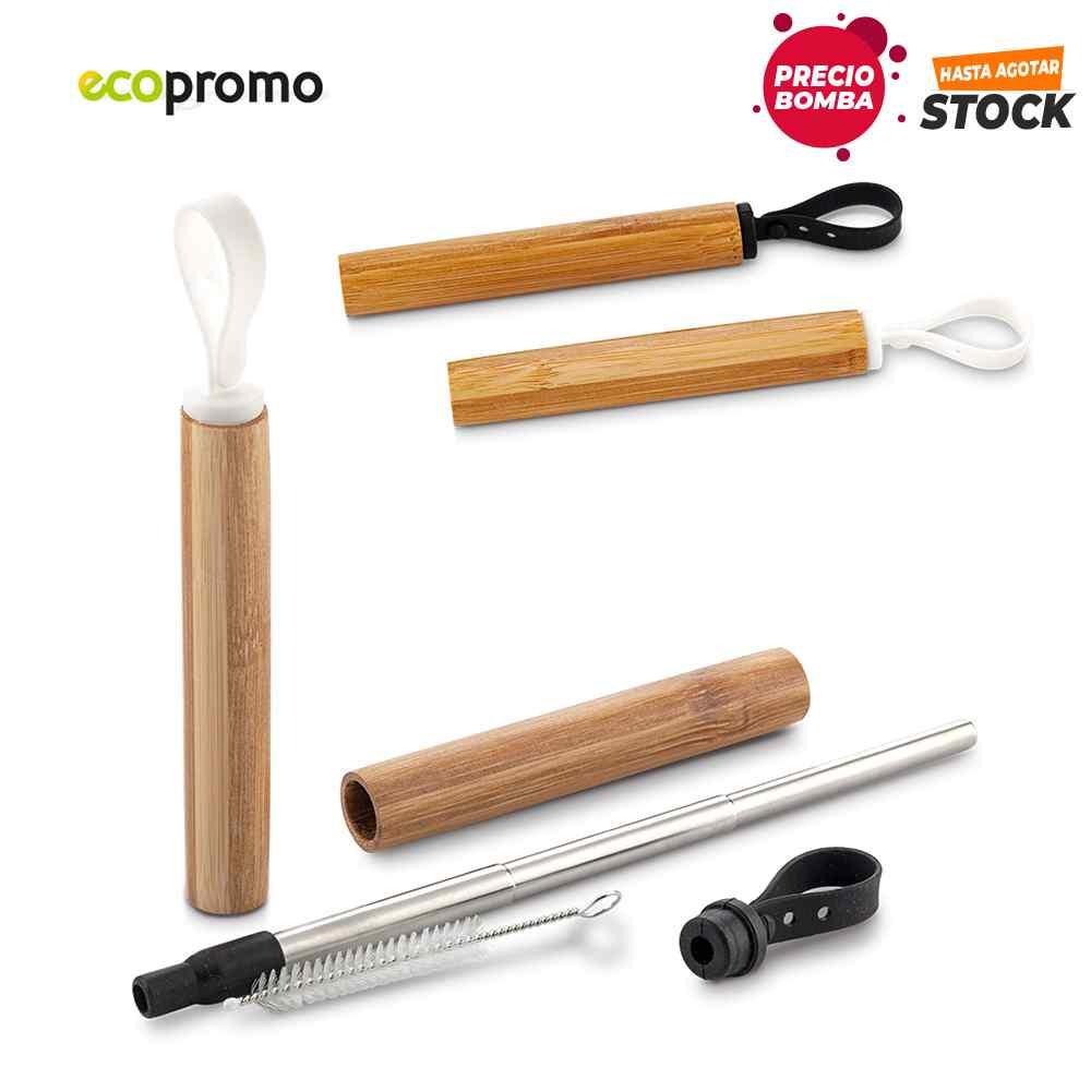 Pitillo Reutilizable Metálico Bamboo - imagen 1