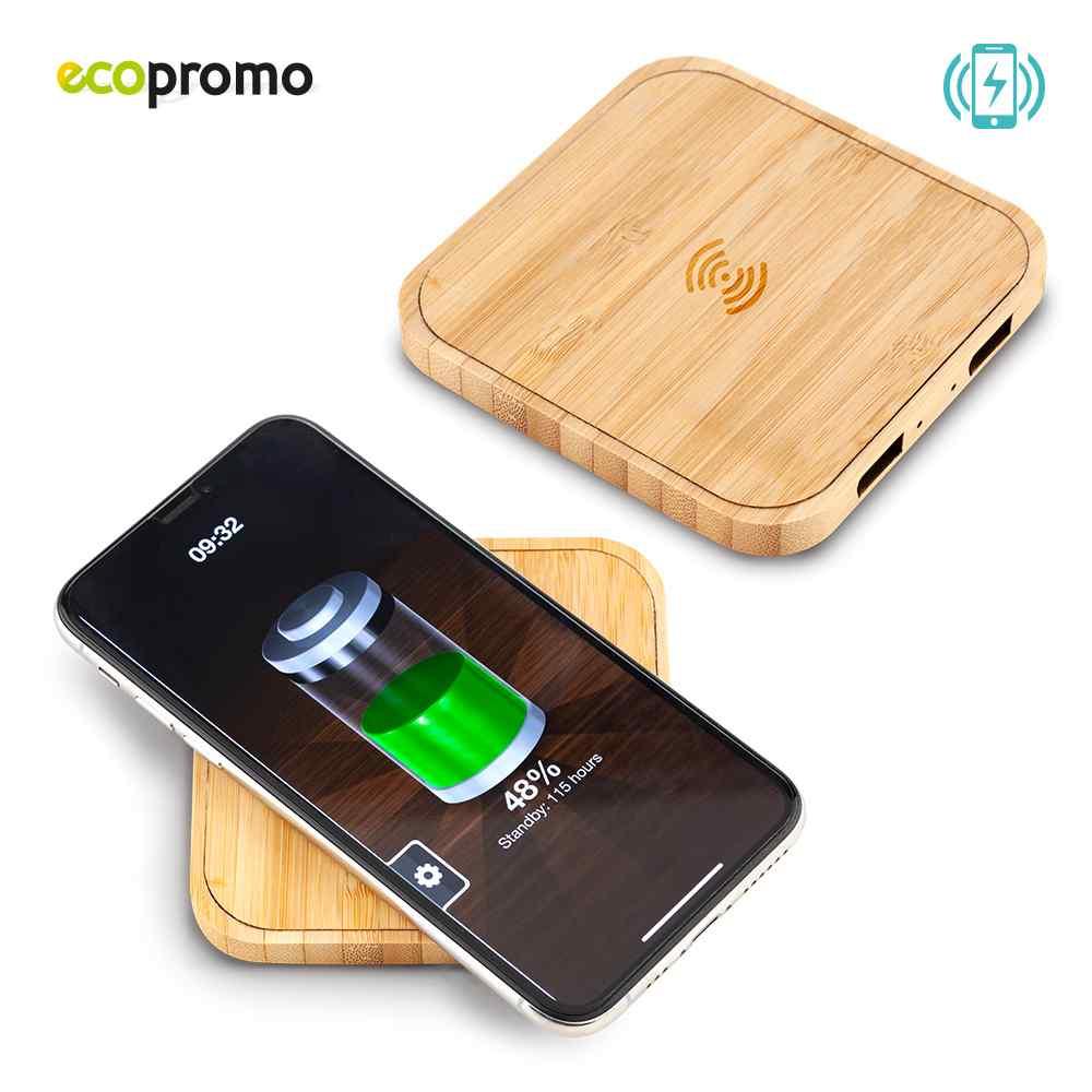 Cargador Inalambrico Bamboo Square Oferta - imagen 1