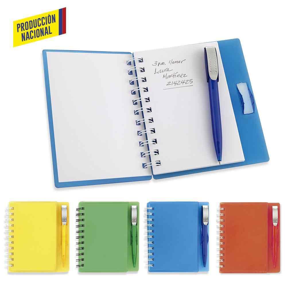 Libreta Con Bolígrafo Hard Top 100 Hojas - Producción Nacional