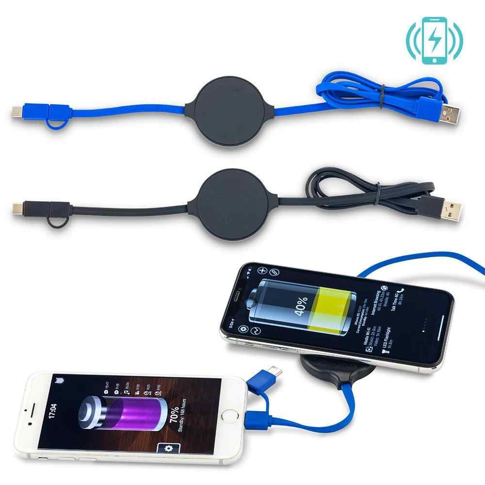 Cargador Inalambrico Con Cable Multicargador - Oferta