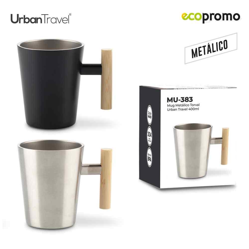 Mug Metálico Torval Urban Travel 400ml - imagen 1