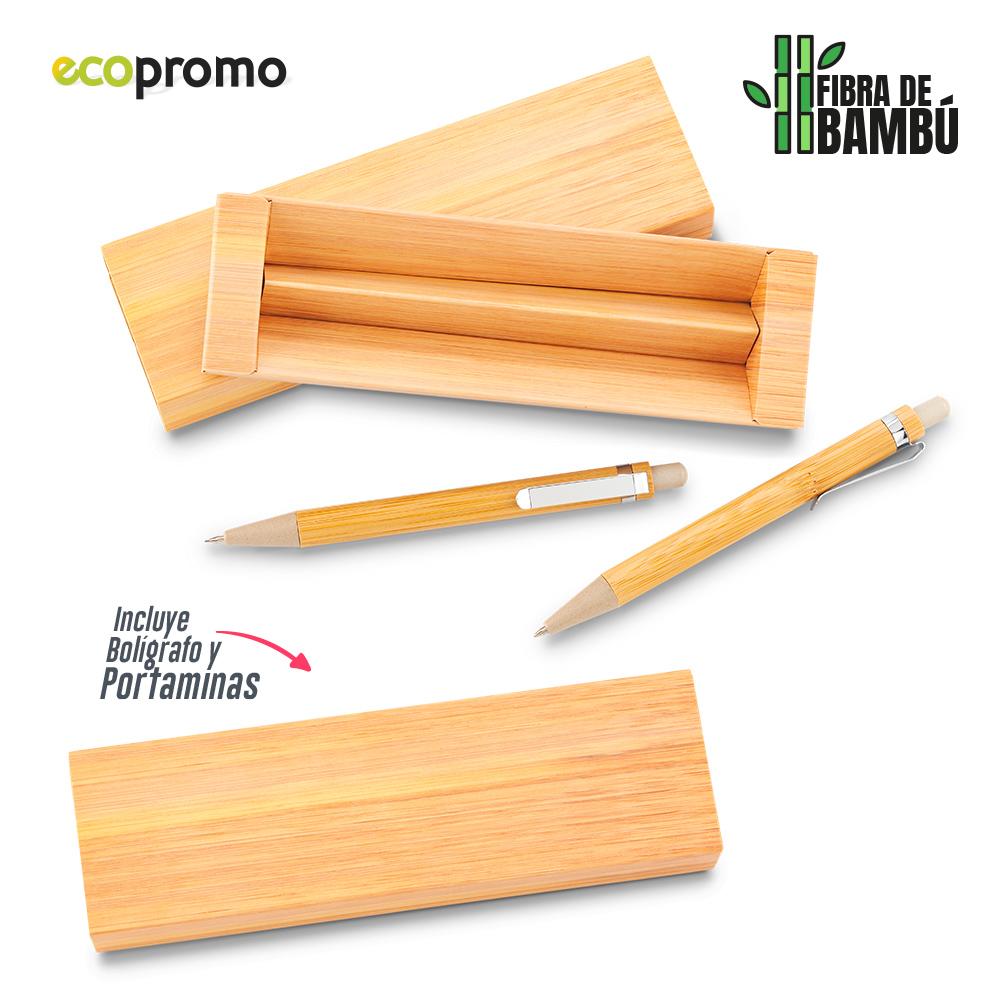 SET BOLIGRAFO Y PORTAMINAS BAMBOO - imagen 1