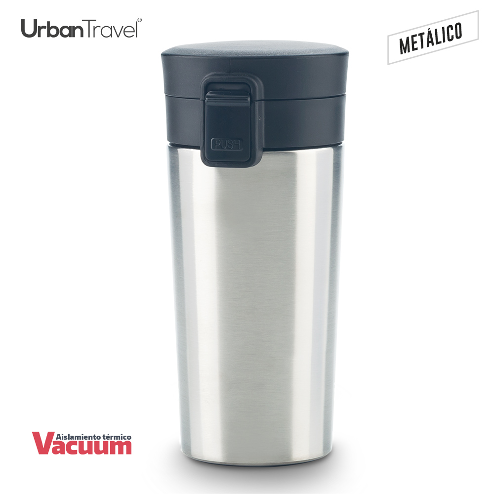 Mug Metalico Doble Pared Coffe Urban Travel 380ml - miniatura 3