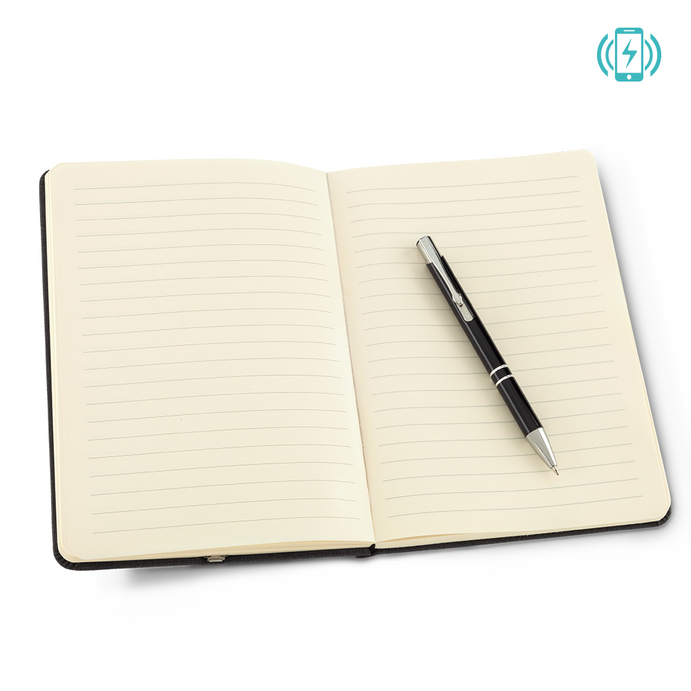 Cargador Inalambrico Con Libreta Y Boligrafo - miniatura 2